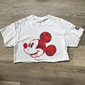 Disney White and Red Mickey Mouse Crop Top